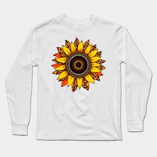 Leopard Sunflower Long Sleeve T-Shirt